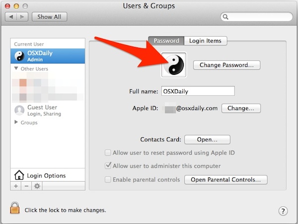import photo for user in mac